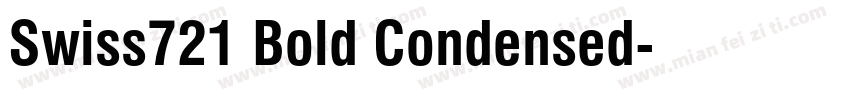 Swiss721 Bold Condensed字体转换